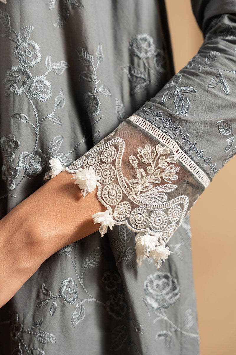 Cross Stitch | Exclusive Pret | Soft Graphite-3PC (Shirt, Trouser & Dupatta)-4