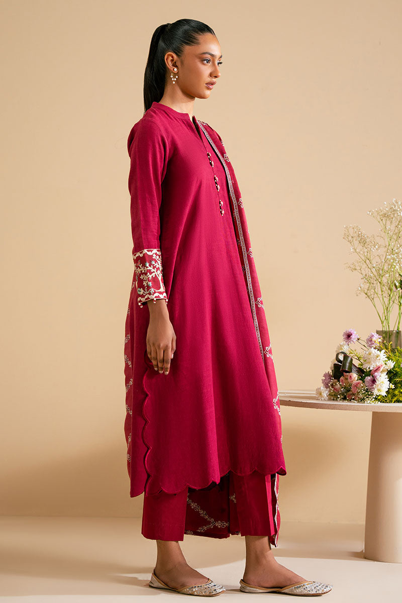Cross Stitch | Exclusive Pret | Plush Pink-2 PC (Shirt & Dupatta)-5