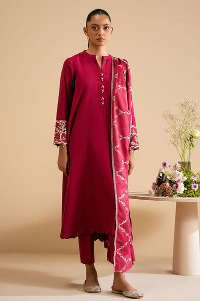 Cross Stitch | Exclusive Pret | Plush Pink-2 PC (Shirt & Dupatta)