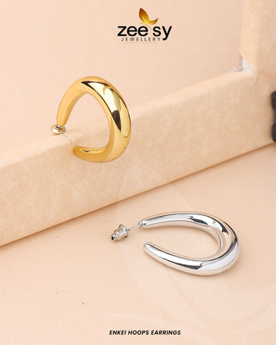 Enkei Hoops Earrings -  Zeesy Earrings - Original Designer Dress - House of Maryam