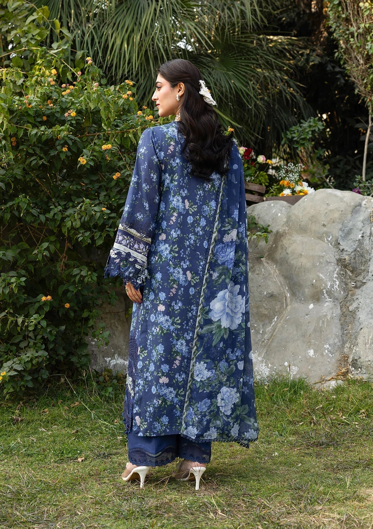 Elaf Premium | Chikankari Prints 26 | ERC-3B NEEL-2