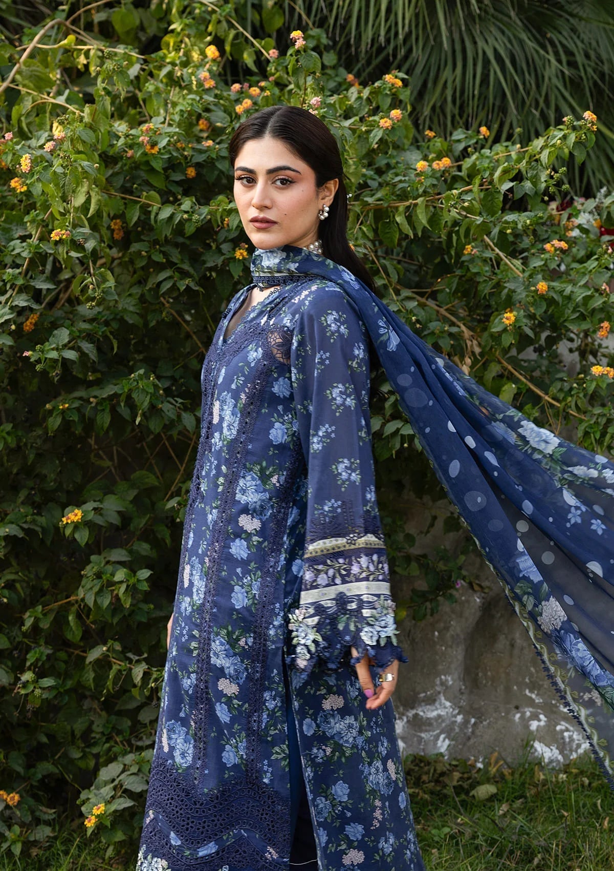 Elaf Premium | Chikankari Prints 26 | ERC-3B NEEL, image 6