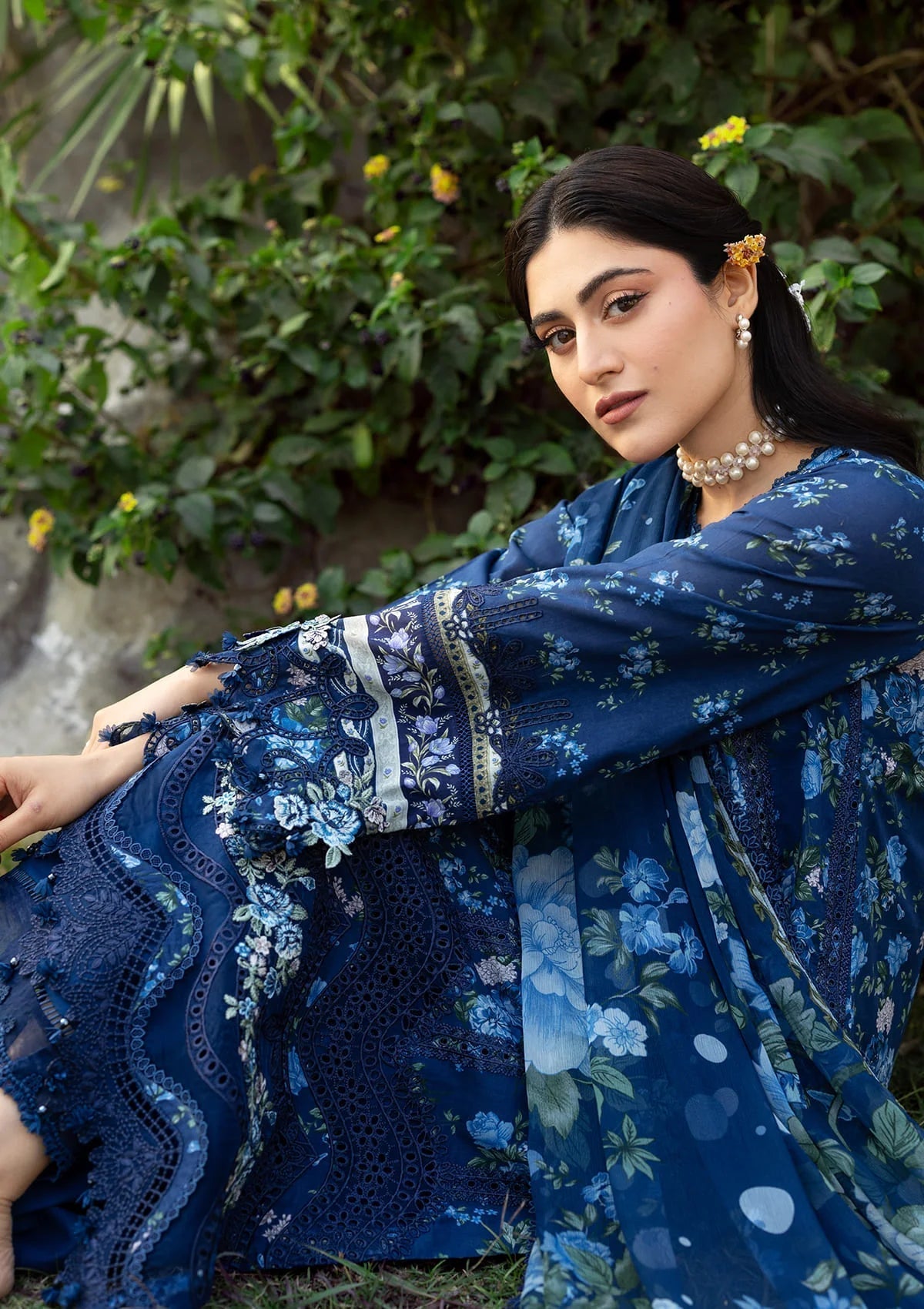 Elaf Premium | Chikankari Prints 26 | ERC-3B NEEL-4
