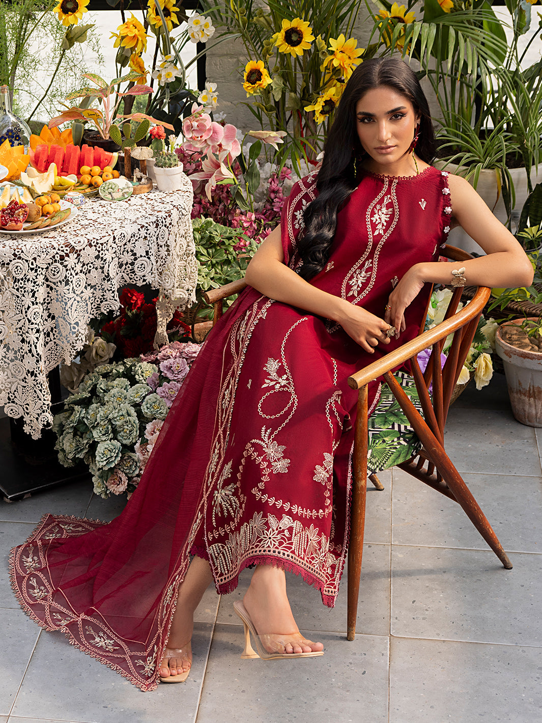 Izel | Meadow Muse Embroidered Lawn 25 | EVARA -  Izel Ladies Clothes - Original Designer Dress - House of Maryam