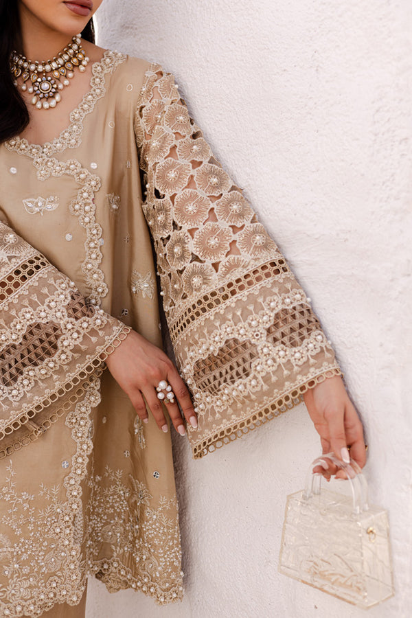 Marjjan | Elyna Lawn | EVERLY MP-43 (SKIN GOLD) -  Marjjan Ladies Clothes - Original Designer Dress - House of Maryam