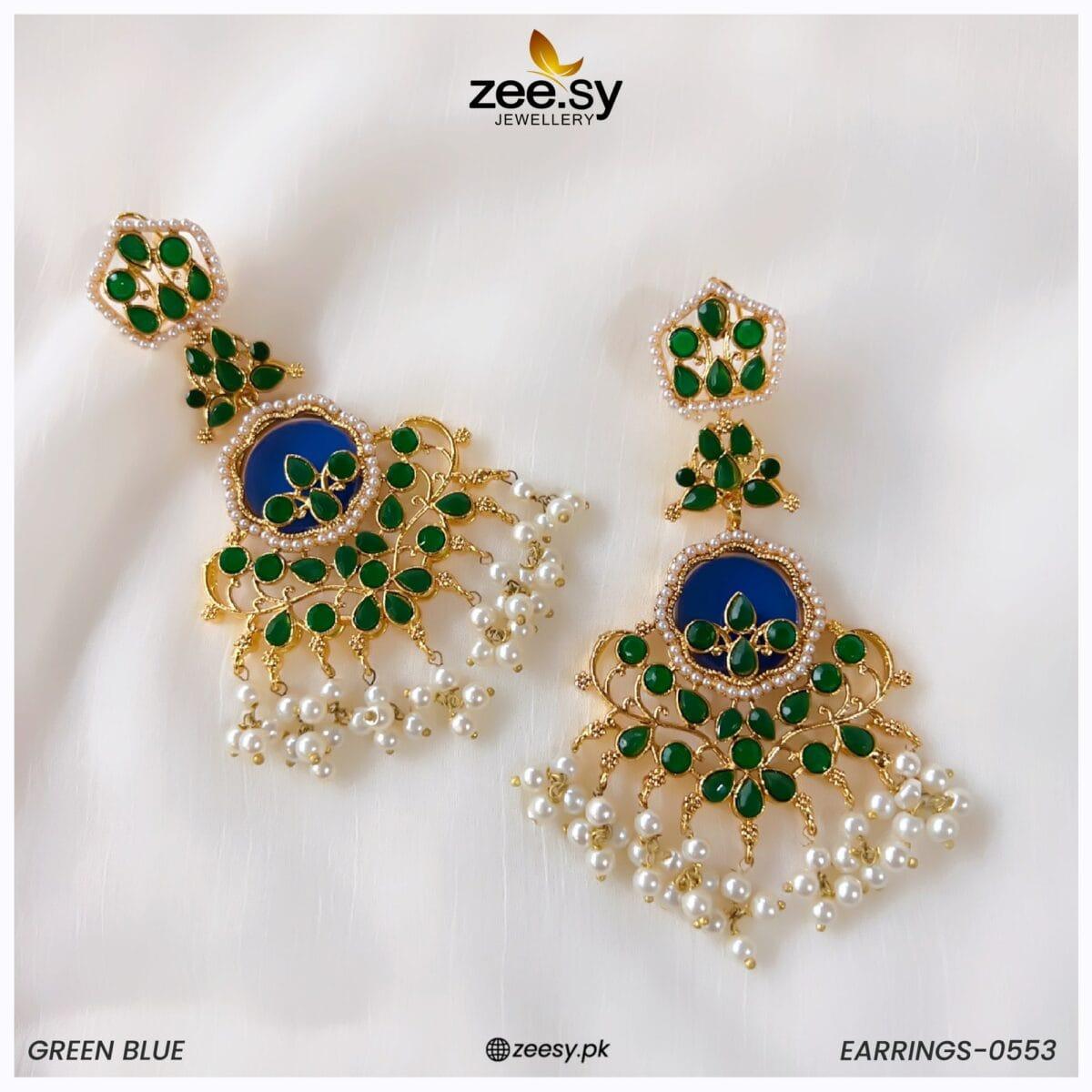Earrings-0553 -  Zeesy Earrings - Original Designer Dress - House of Maryam