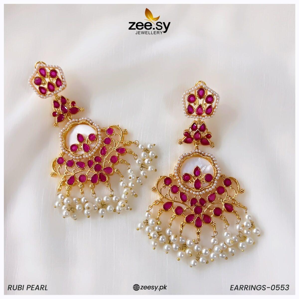 Earrings-0553 -  Zeesy Earrings - Original Designer Dress - House of Maryam