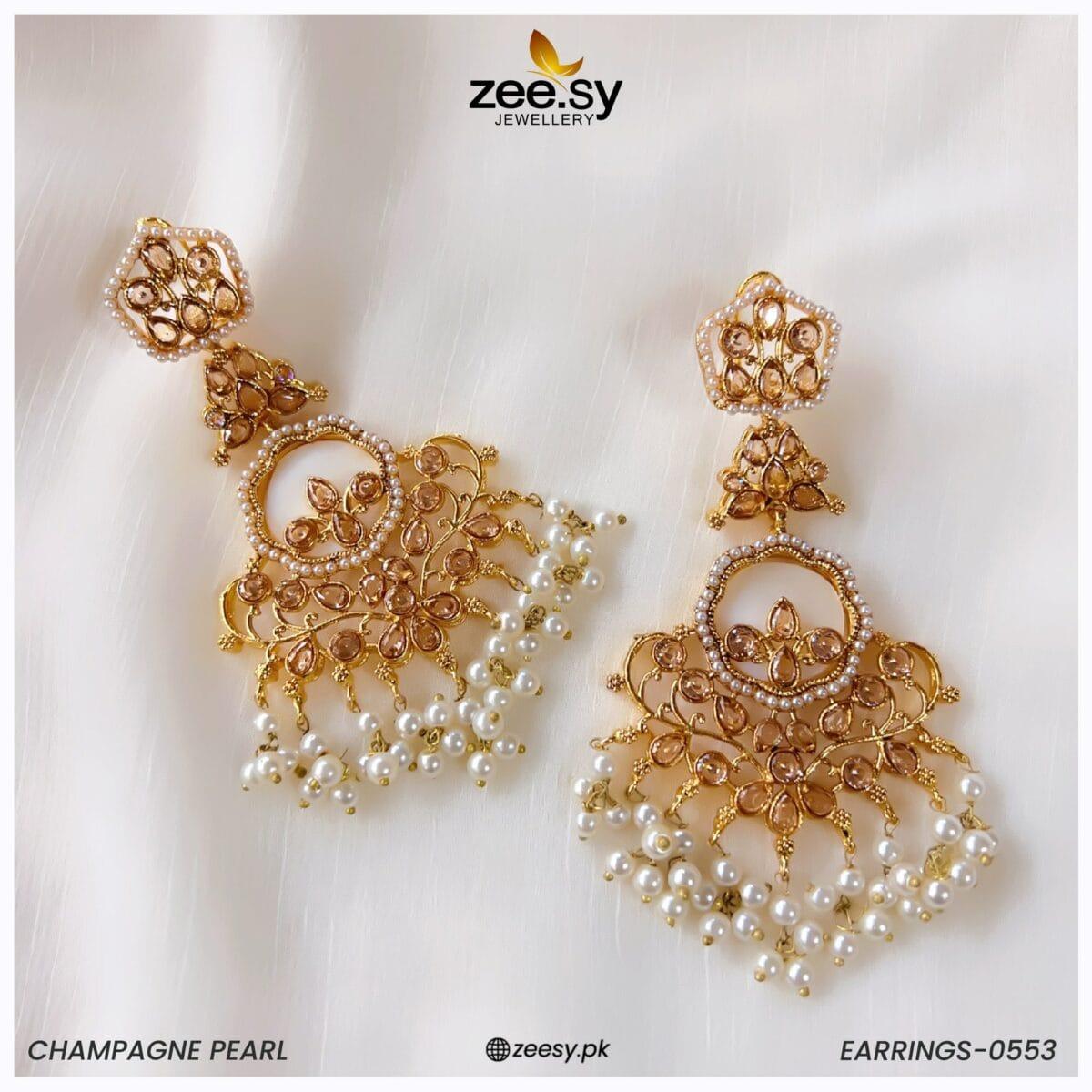 Earrings-0553 -  Zeesy Earrings - Original Designer Dress - House of Maryam