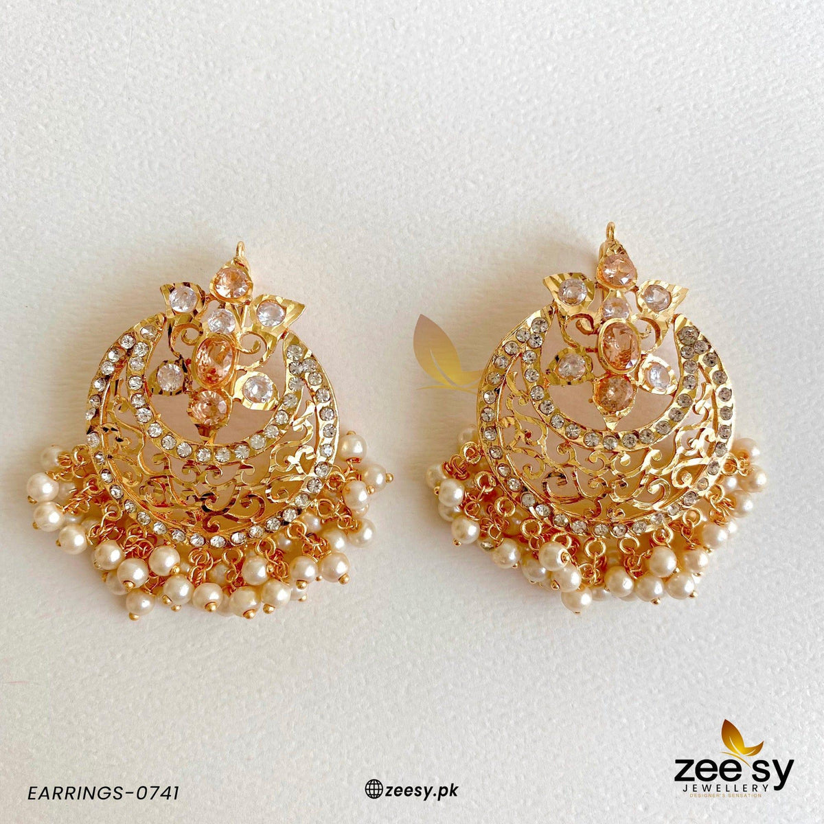 Earrings-0741 -  Zeesy Earrings - Original Designer Dress - House of Maryam