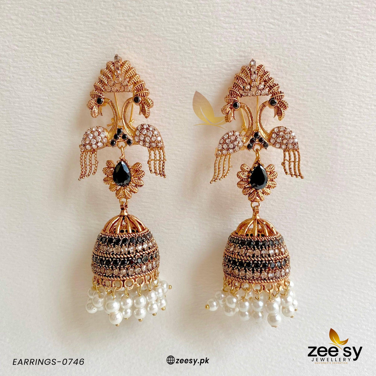 Earrings-0746 -  Zeesy Earrings - Original Designer Dress - House of Maryam