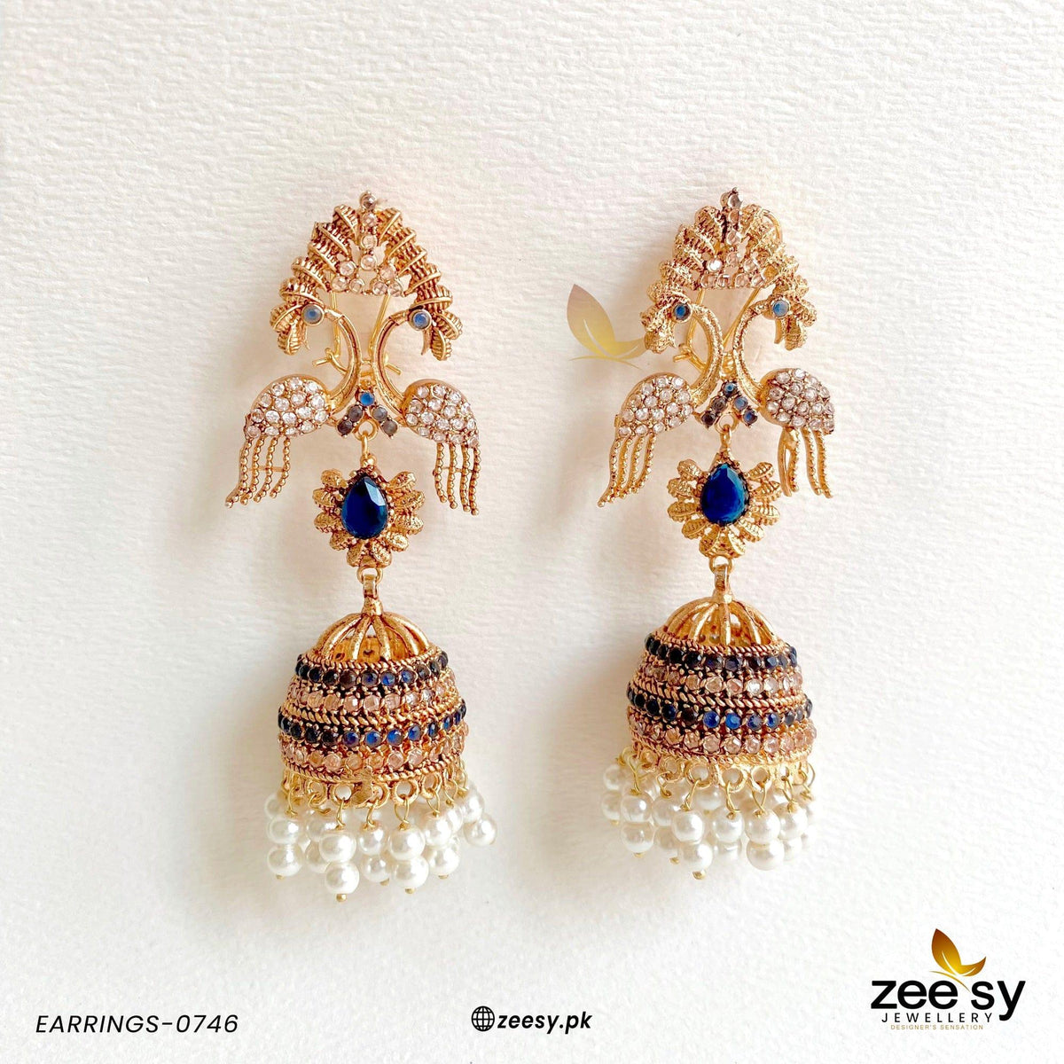 Earrings-0746 -  Zeesy Earrings - Original Designer Dress - House of Maryam