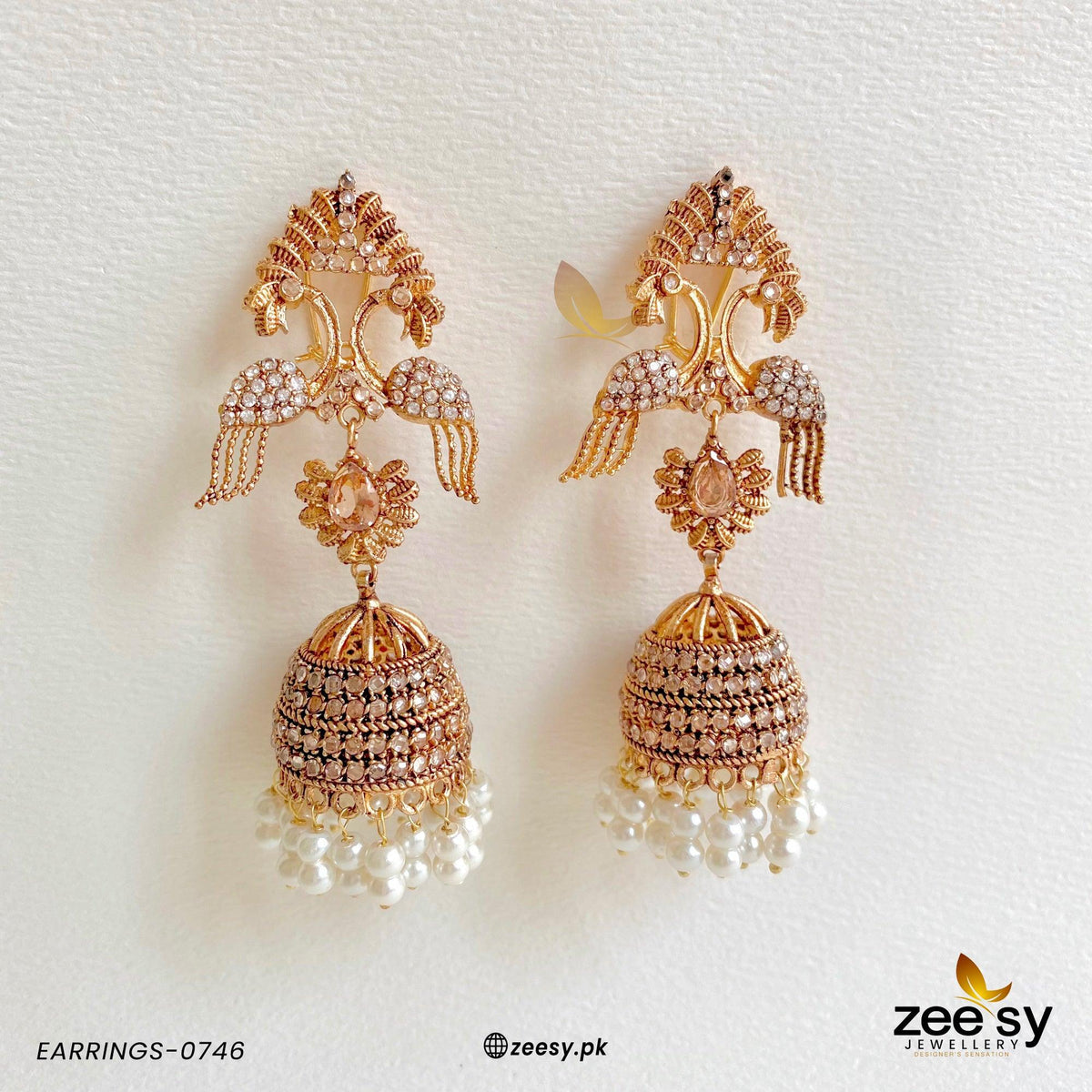 Earrings-0746 -  Zeesy Earrings - Original Designer Dress - House of Maryam