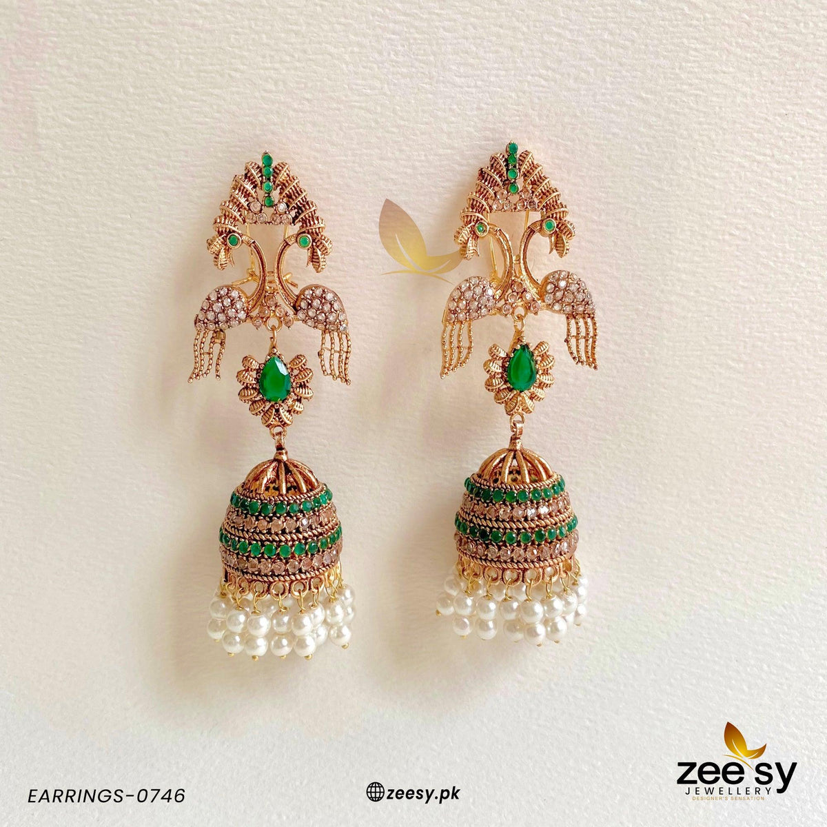 Earrings-0746 -  Zeesy Earrings - Original Designer Dress - House of Maryam