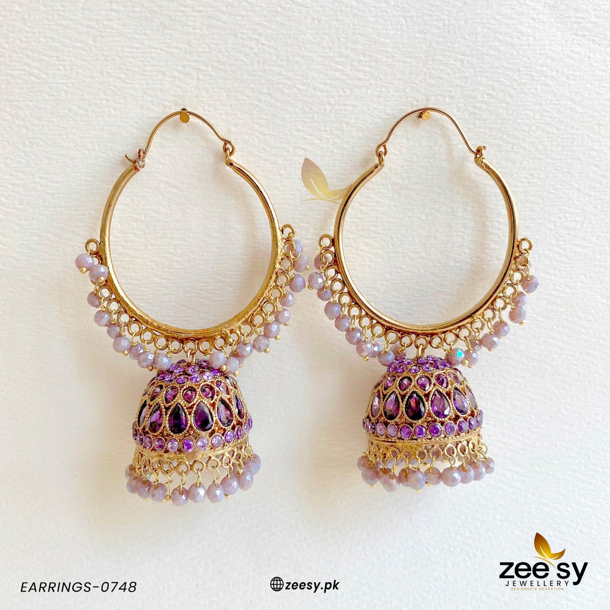 Earrings-0748 -  Zeesy Earrings - Original Designer Dress - House of Maryam