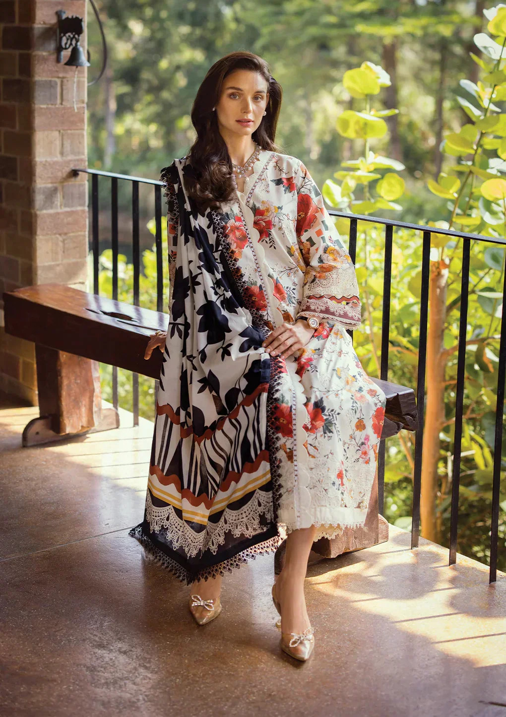 Elaf Premium | Print Chikankari 24 | ECT-02A MELROSE -  Elaf Premium Luxury - Original Designer Dress - House of Maryam