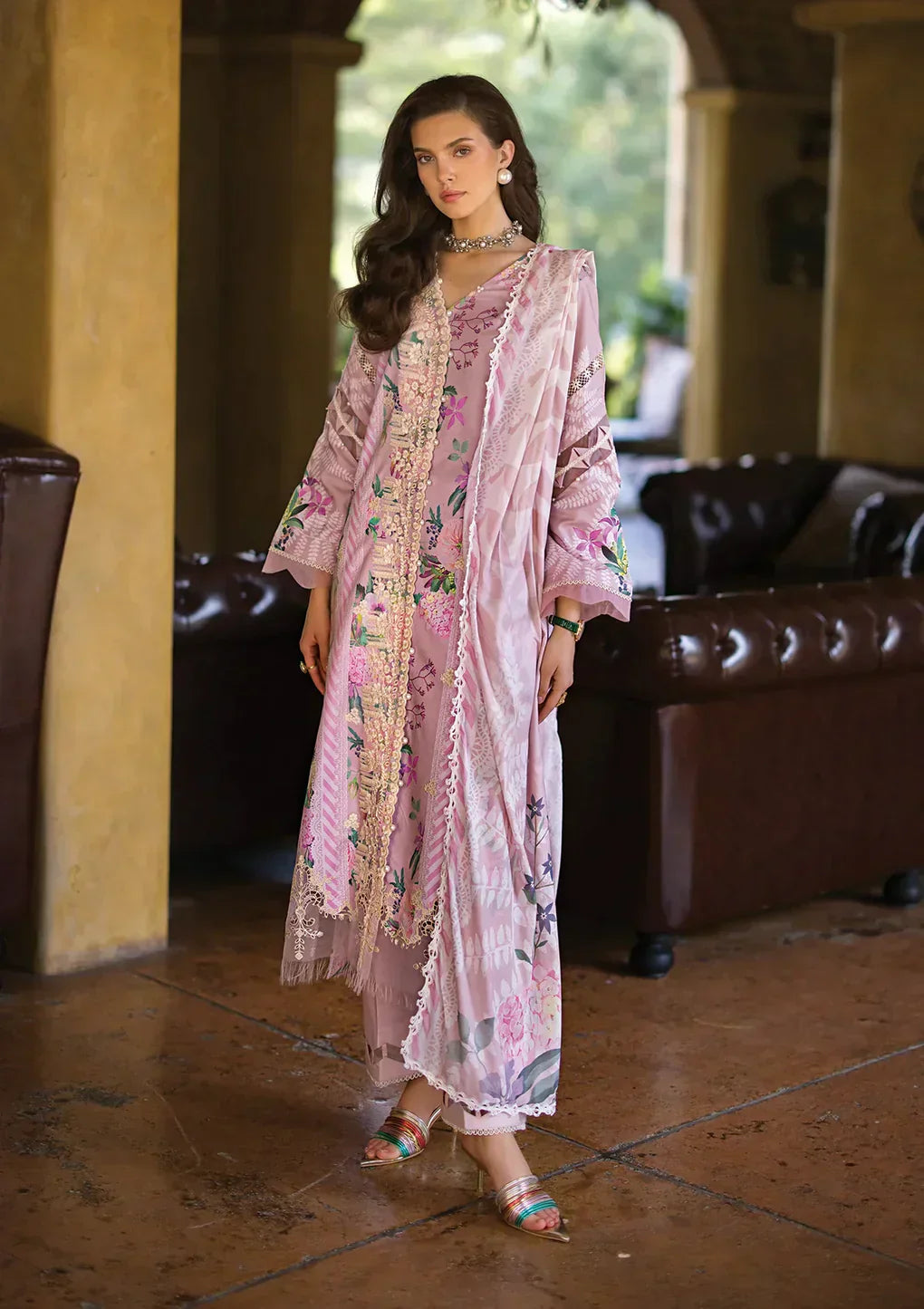 Elaf Premium | Print Chikankari 24 | ECT-04B DELPHINE -  Elaf Premium Luxury -  House of Maryam