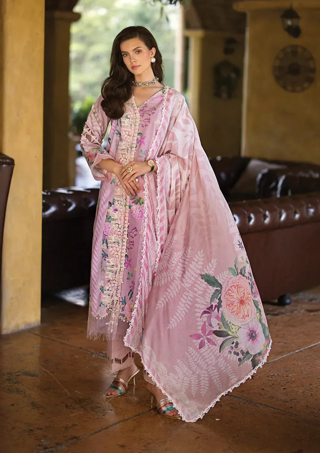 Elaf Premium | Print Chikankari 24 | ECT-04B DELPHINE -  Elaf Premium Luxury -  House of Maryam