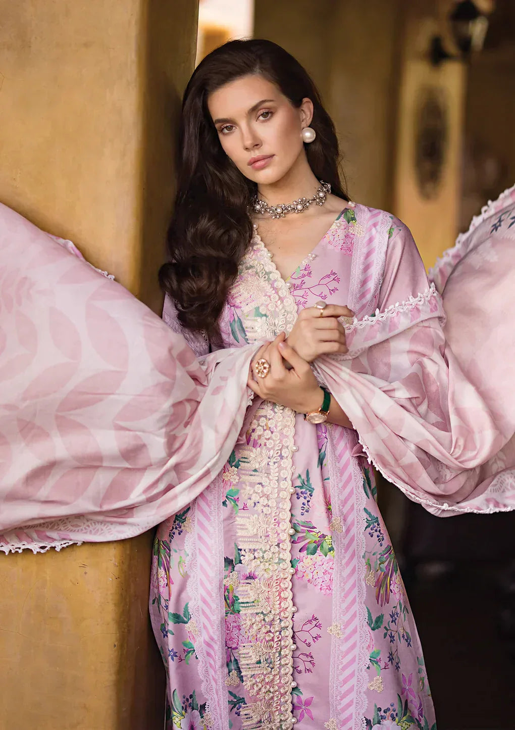 Elaf Premium | Print Chikankari 24 | ECT-04B DELPHINE -  Elaf Premium Luxury - Original Designer Dress - House of Maryam