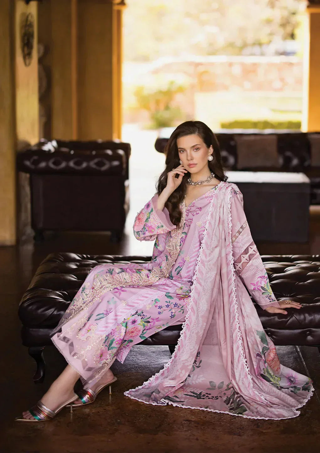 Elaf Premium | Print Chikankari 24 | ECT-04B DELPHINE -  Elaf Premium Luxury -  House of Maryam
