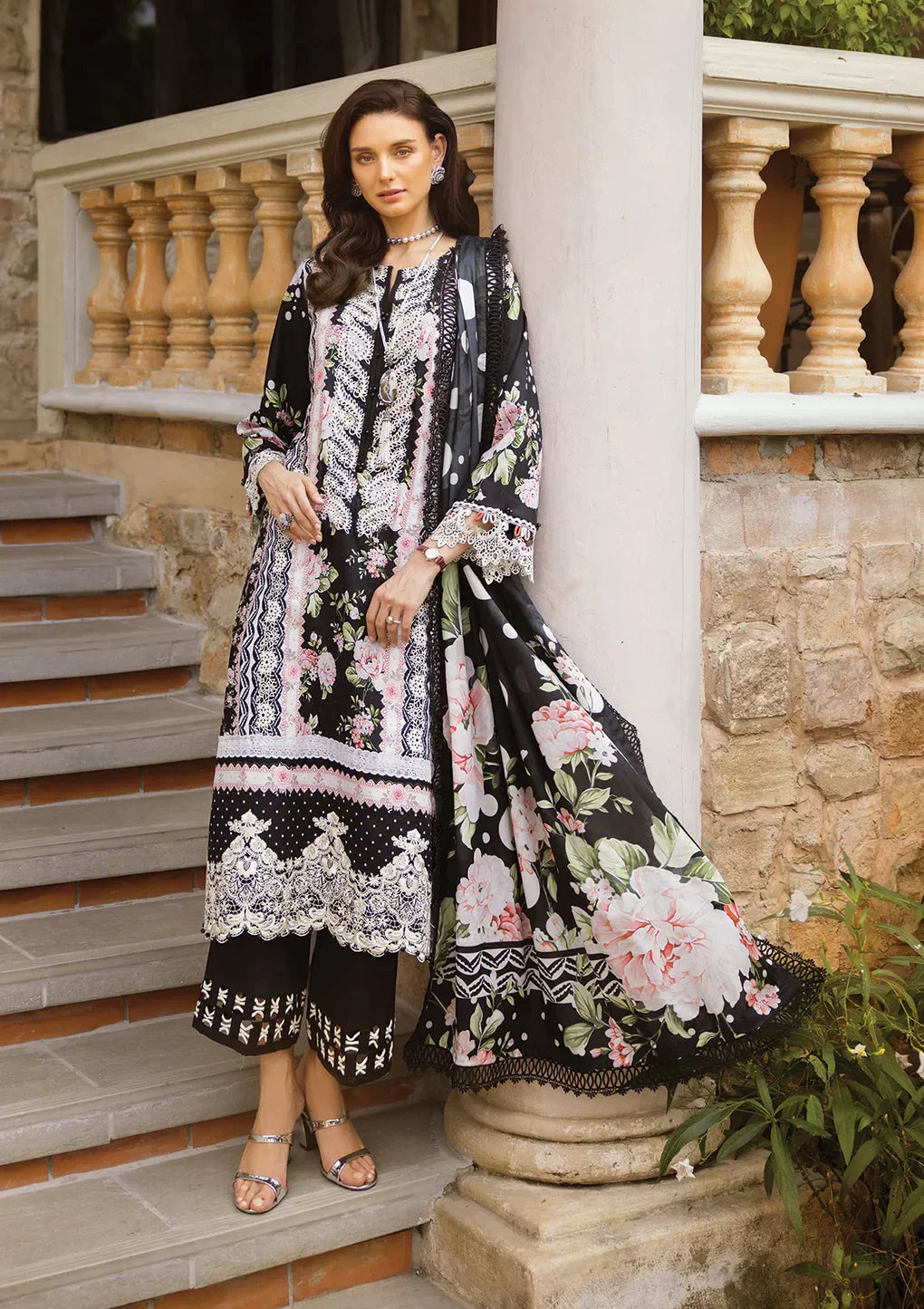 Elaf Premium | Print Chikankari 24 | ECT-05B WILD FLOWER by Designer Elaf Premium - House of Maryam - Pakistani Designer Ethnic Wear in {{ shop.shopifyCountryName }}