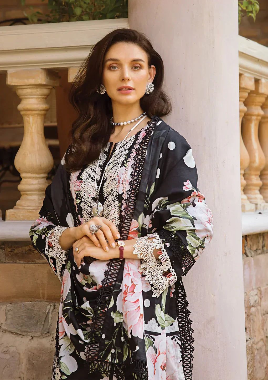 Elaf Premium | Print Chikankari 24 | ECT-05B WILD FLOWER -  Elaf Premium Luxury - Original Designer Dress - House of Maryam