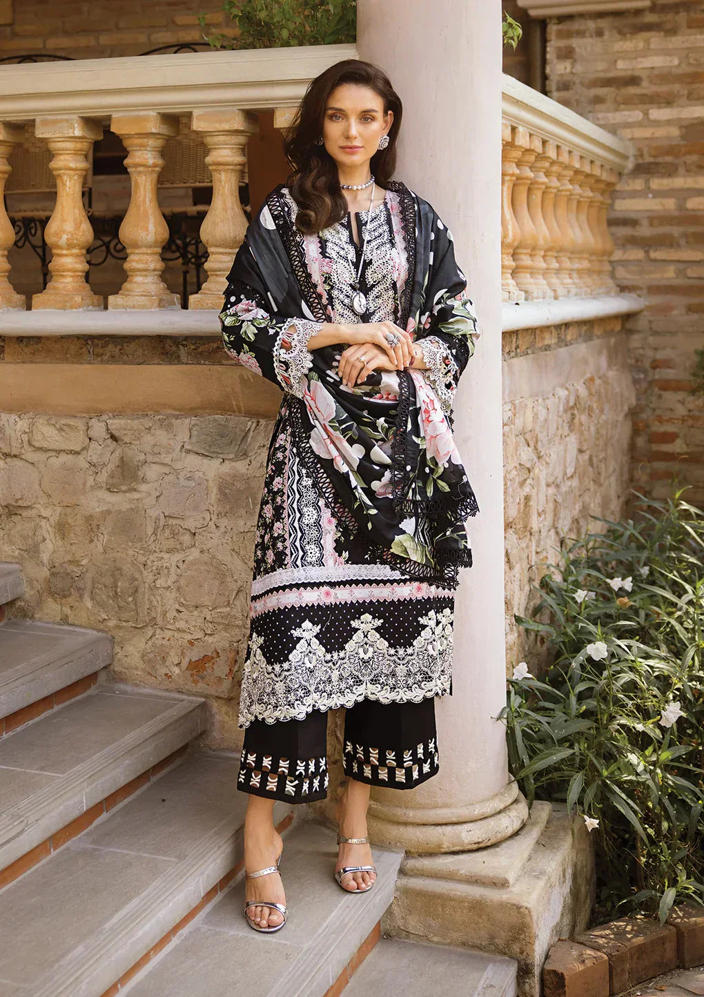 Elaf Premium | Print Chikankari 24 | ECT-05B WILD FLOWER by Designer Elaf Premium - House of Maryam - Pakistani Designer Ethnic Wear in {{ shop.shopifyCountryName }}