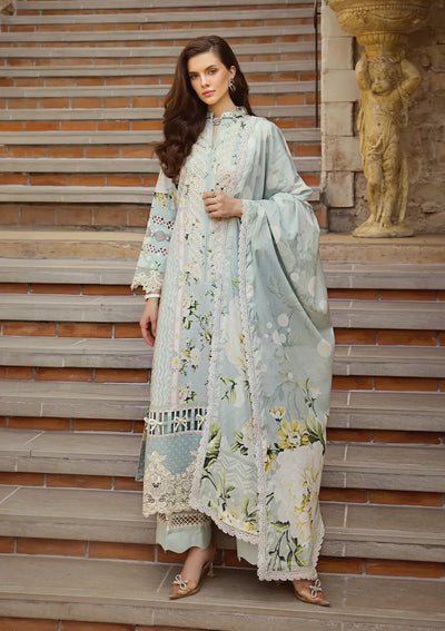 Elaf Premium | Print Chikankari 24 | ECT-05A WATERLILLY -  Elaf Premium Luxury - Original Designer Dress - House of Maryam