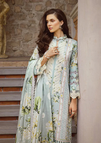 Elaf Premium | Print Chikankari 24 | ECT-05A WATERLILLY -  Elaf Premium Luxury - Original Designer Dress - House of Maryam