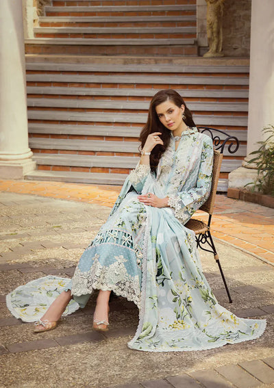 Elaf Premium | Print Chikankari 24 | ECT-05A WATERLILLY -  Elaf Premium Luxury - Original Designer Dress - House of Maryam