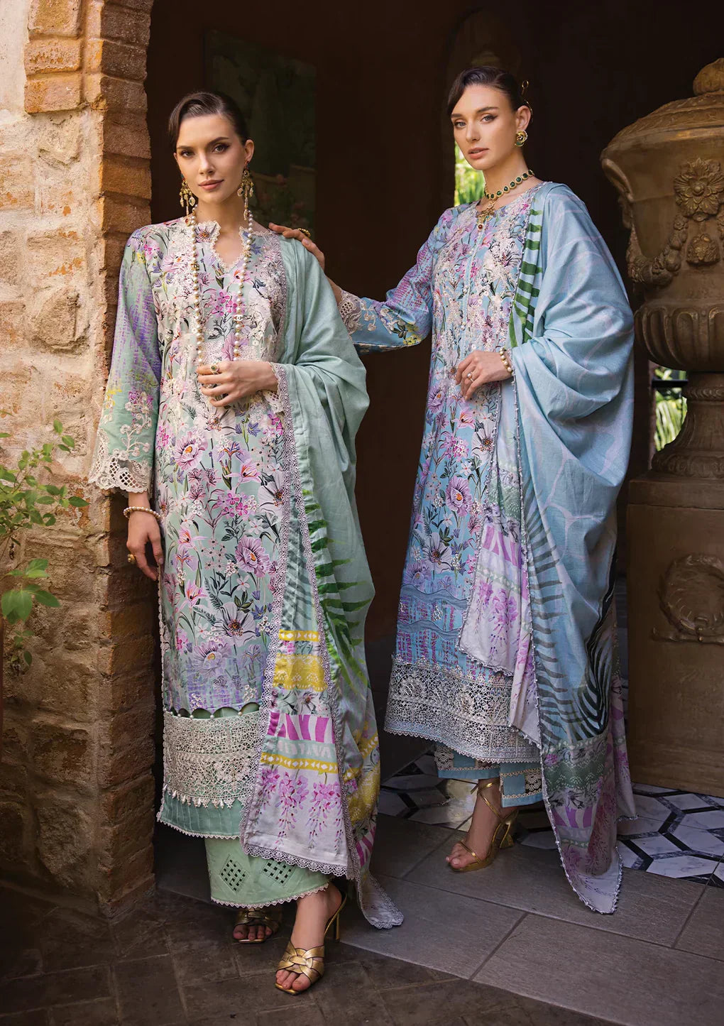 Elaf Premium | Print Chikankari 24 | ECT-03B OAK MIST by Designer Elaf Premium - House of Maryam - Pakistani Designer Ethnic Wear in {{ shop.shopifyCountryName }}