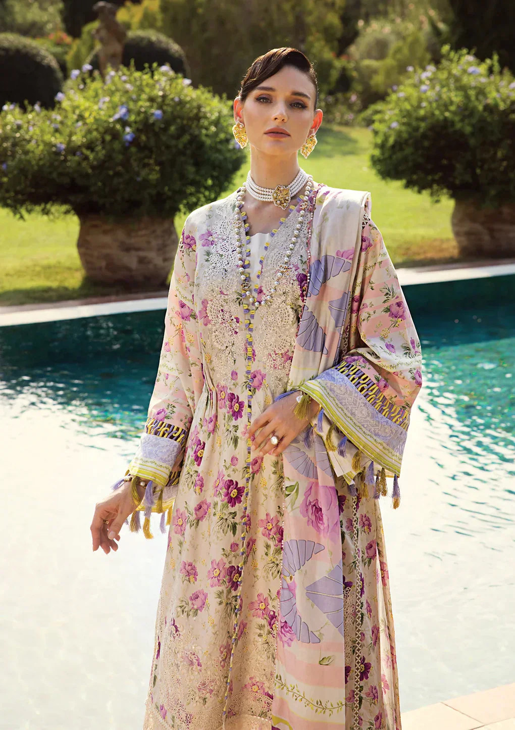 Elaf Premium | Print Chikankari 24 | ECT-06A RIVERDALE -  Elaf Premium Luxury - Original Designer Dress - House of Maryam