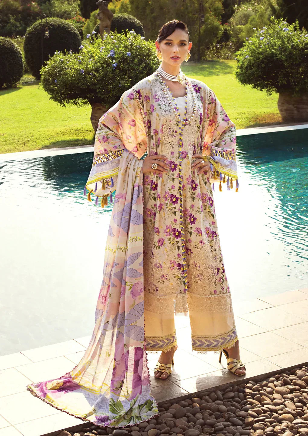 Elaf Premium | Print Chikankari 24 | ECT-06A RIVERDALE -  Elaf Premium Luxury - Original Designer Dress - House of Maryam