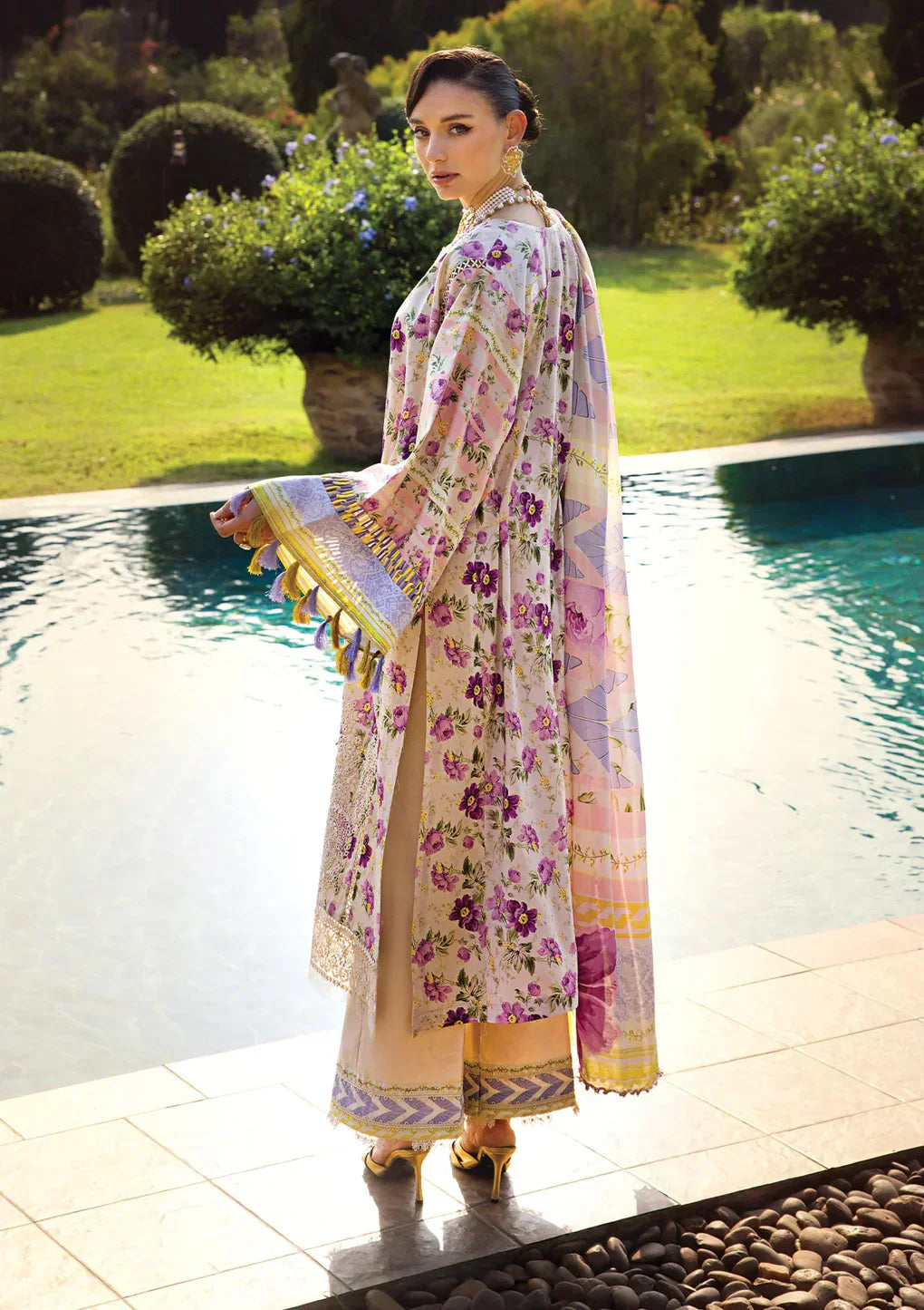 Elaf Premium | Print Chikankari 24 | ECT-06A RIVERDALE -  Elaf Premium Luxury - Original Designer Dress - House of Maryam