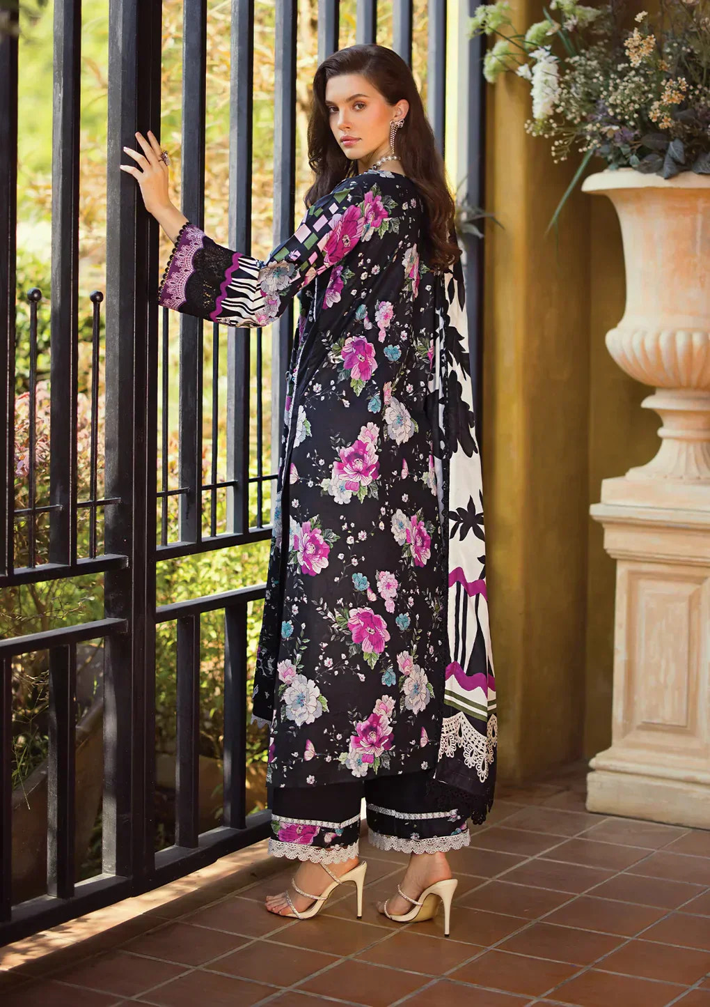 Elaf Premium | Print Chikankari 24 | ECT-02B DARIEN -  Elaf Premium Luxury - Original Designer Dress - House of Maryam