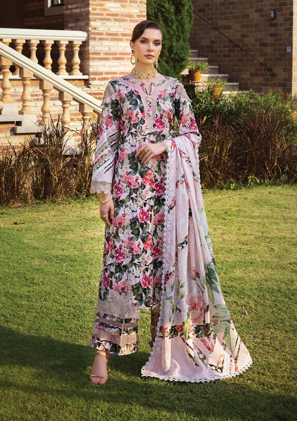 Elaf Premium | Print Chikankari 24 | ECT-01A SOIR -  Elaf Premium Luxury - Original Designer Dress - House of Maryam
