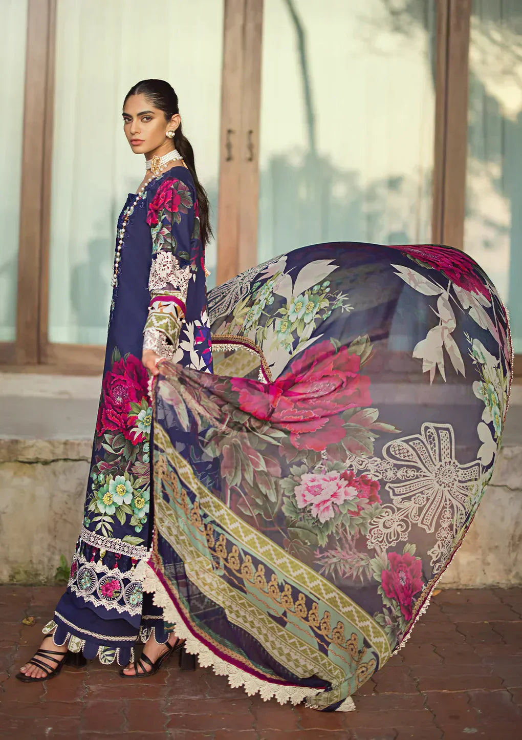 Elaf Premium | Signature Embroidered Lawn 24 | ESL-08A SINCLAIR