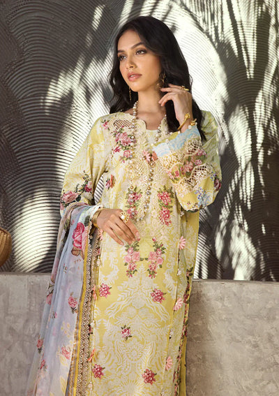Elaf Premium | Signature Embroidered Lawn 24 | ESL-02A PIXIE DUST -  Elaf Premium Luxury - Original Designer Dress - House of Maryam