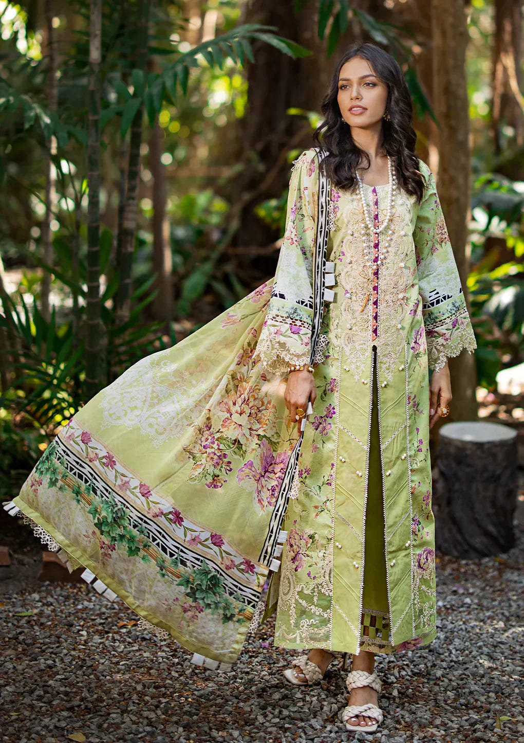 Elaf Premium | Signature Embroidered Lawn 24 | ESL-03B CLARISSE -  Elaf Premium Luxury - Original Designer Dress - House of Maryam
