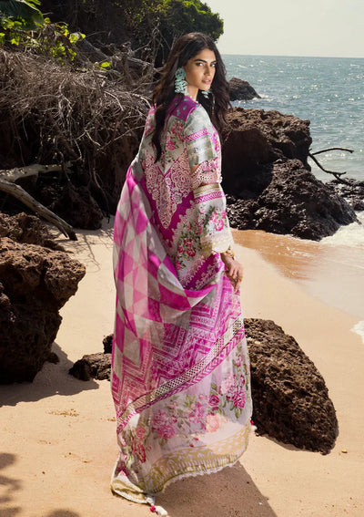 Elaf Premium | Signature Embroidered Lawn 24 | ESL-04B ENCHANTMENT -  Elaf Premium Luxury - Original Designer Dress - House of Maryam