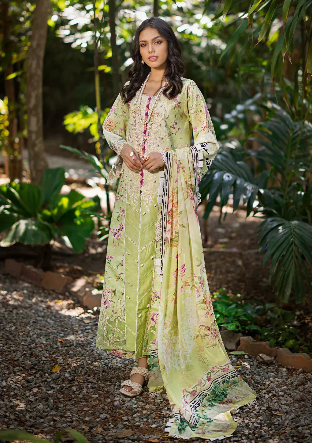 Elaf Premium | Signature Embroidered Lawn 24 | ESL-03B CLARISSE -  Elaf Premium Luxury - Original Designer Dress - House of Maryam