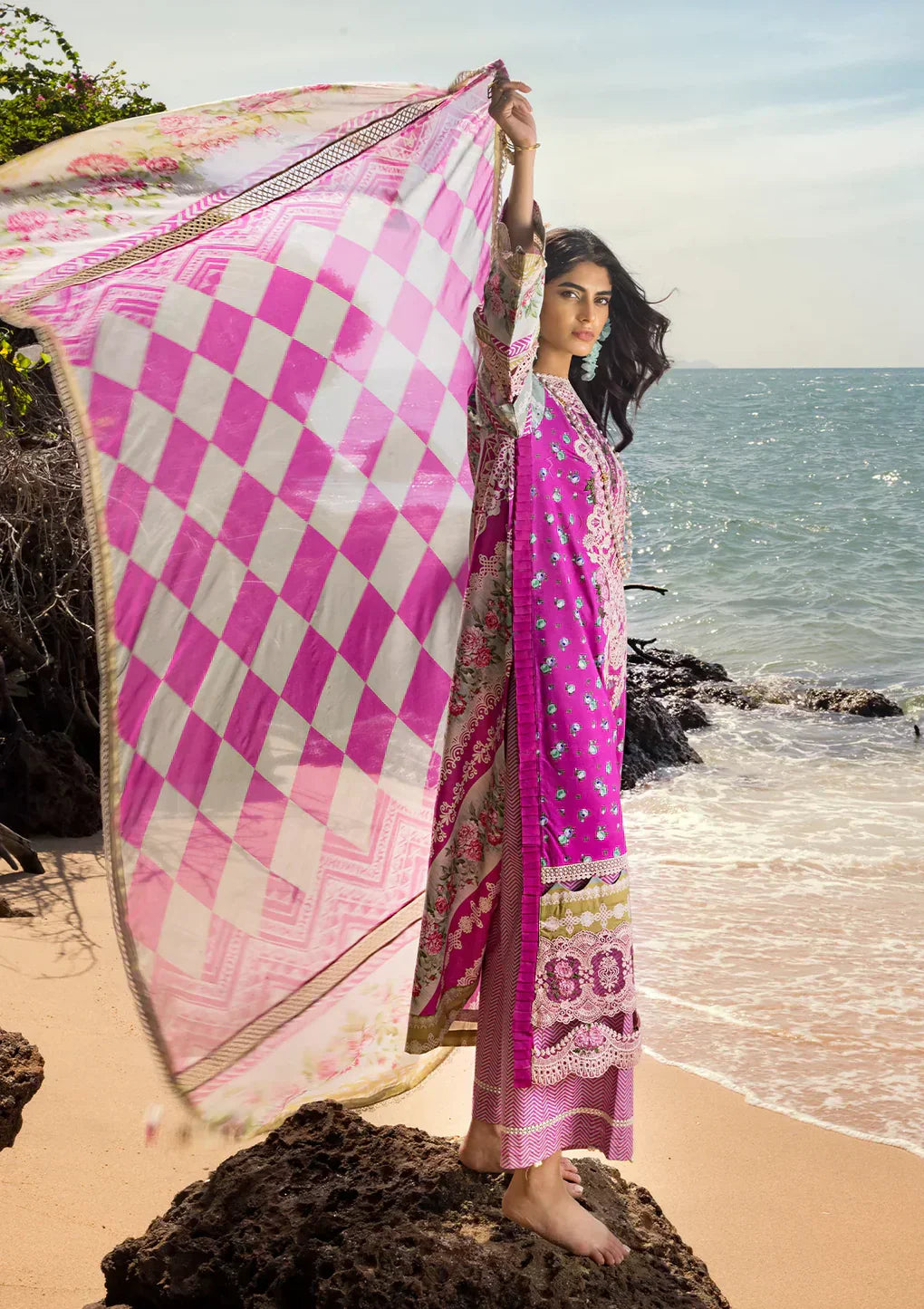Elaf Premium | Signature Embroidered Lawn 24 | ESL-04B ENCHANTMENT by Designer Elaf Premium - House of Maryam - Pakistani Designer Ethnic Wear in {{ shop.shopifyCountryName }}