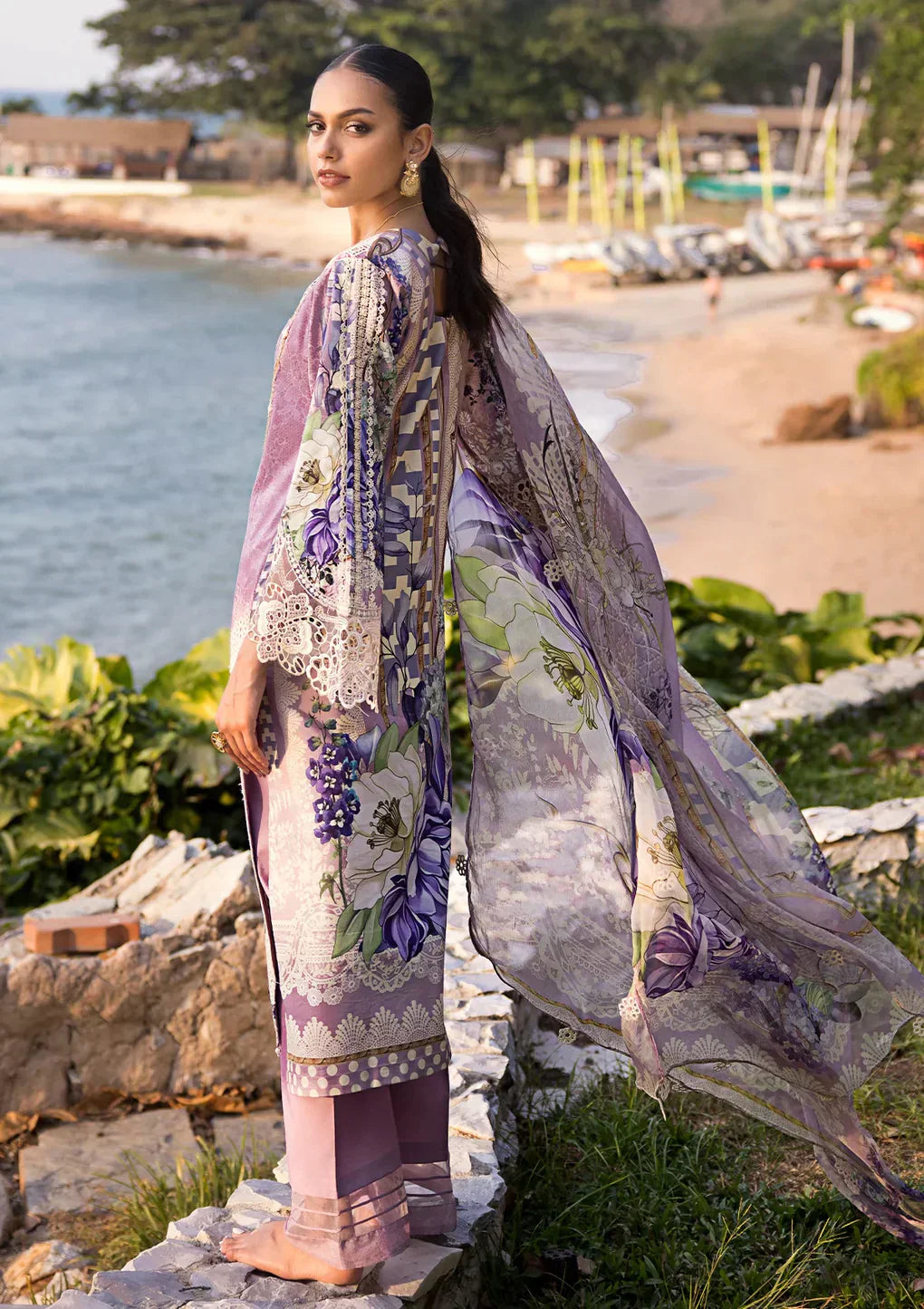 Elaf Premium | Signature Embroidered Lawn 24 | ESL-07A CUPID -  Elaf Premium Luxury - Original Designer Dress - House of Maryam