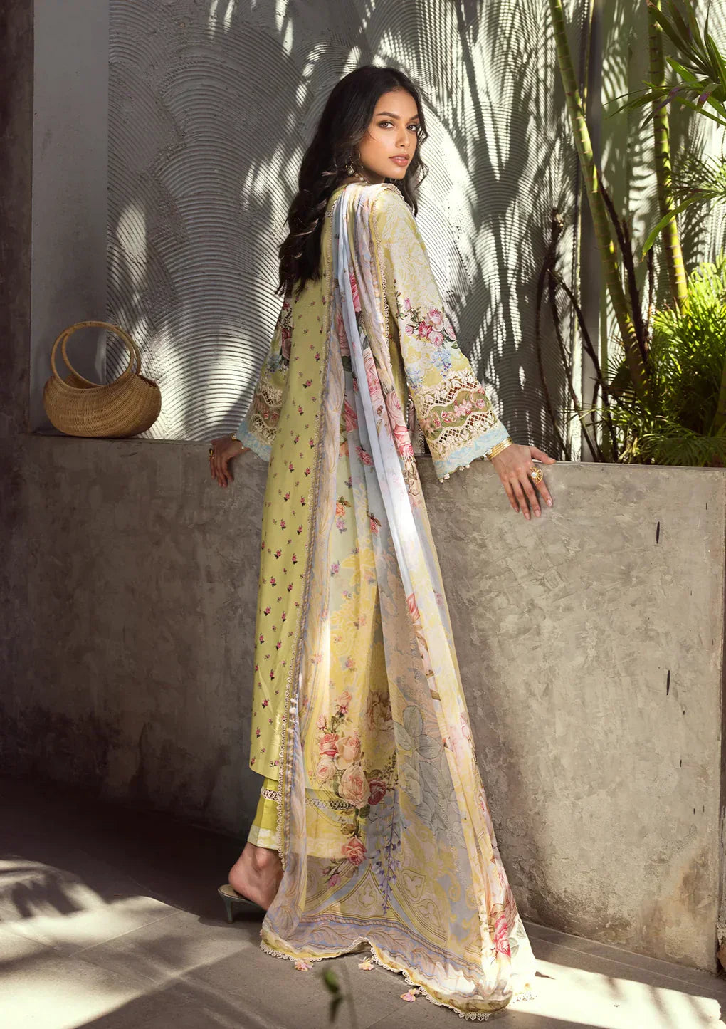 Elaf Premium | Signature Embroidered Lawn 24 | ESL-02A PIXIE DUST -  Elaf Premium Luxury -  House of Maryam