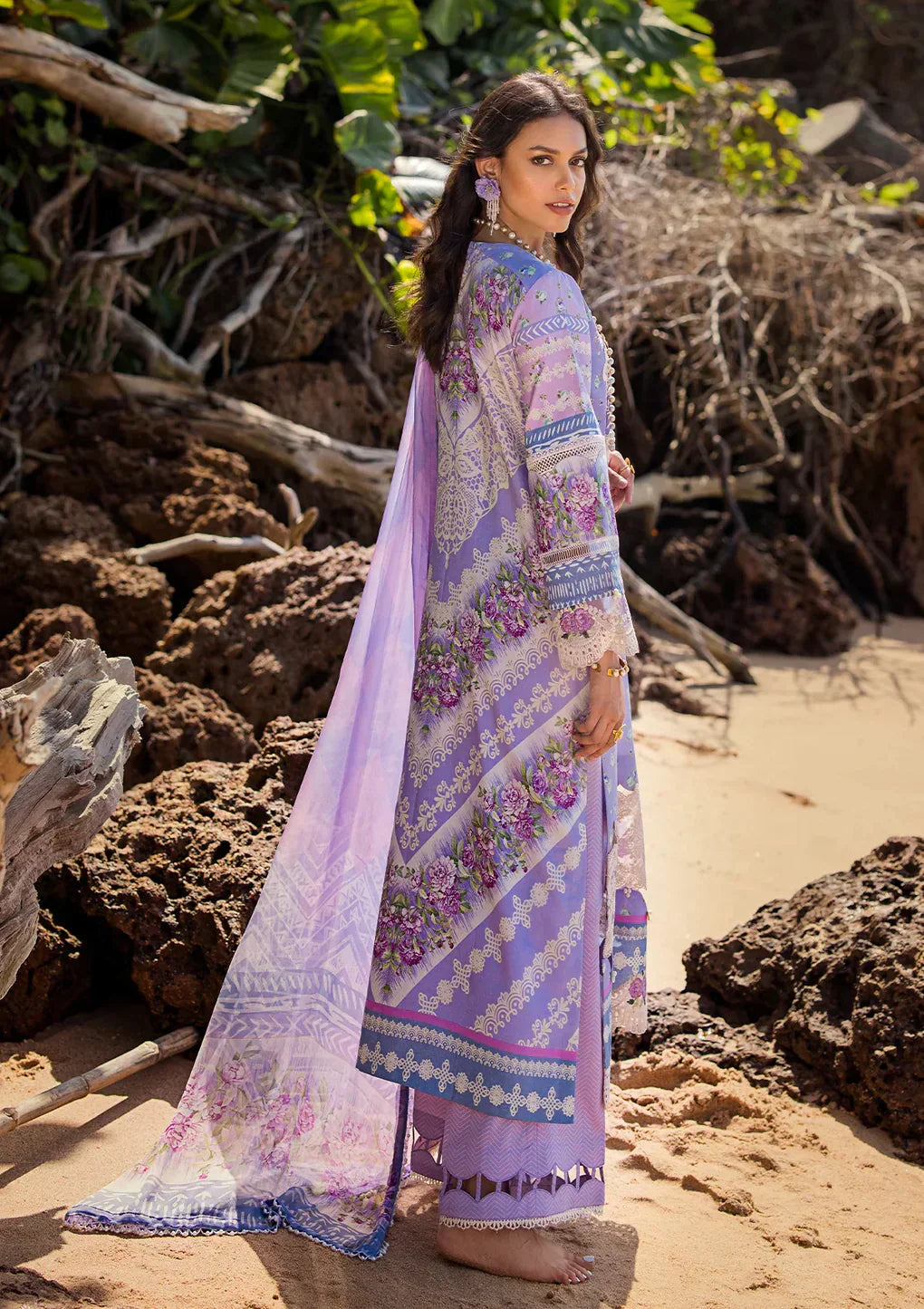 Elaf Premium | Signature Embroidered Lawn 24 | ESL-04A MADEMOISELLE -  Elaf Premium Luxury -  House of Maryam