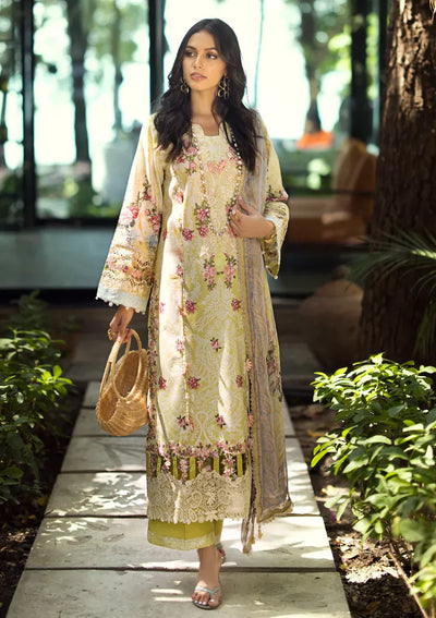 Elaf Premium | Signature Embroidered Lawn 24 | ESL-02A PIXIE DUST -  Elaf Premium Luxury - Original Designer Dress - House of Maryam