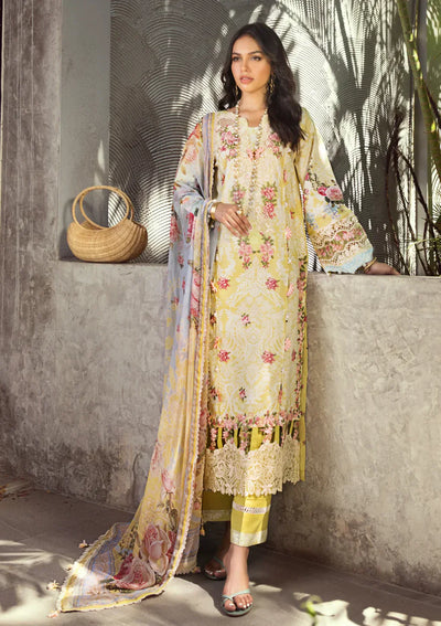 Elaf Premium | Signature Embroidered Lawn 24 | ESL-02A PIXIE DUST -  Elaf Premium Luxury - Original Designer Dress - House of Maryam