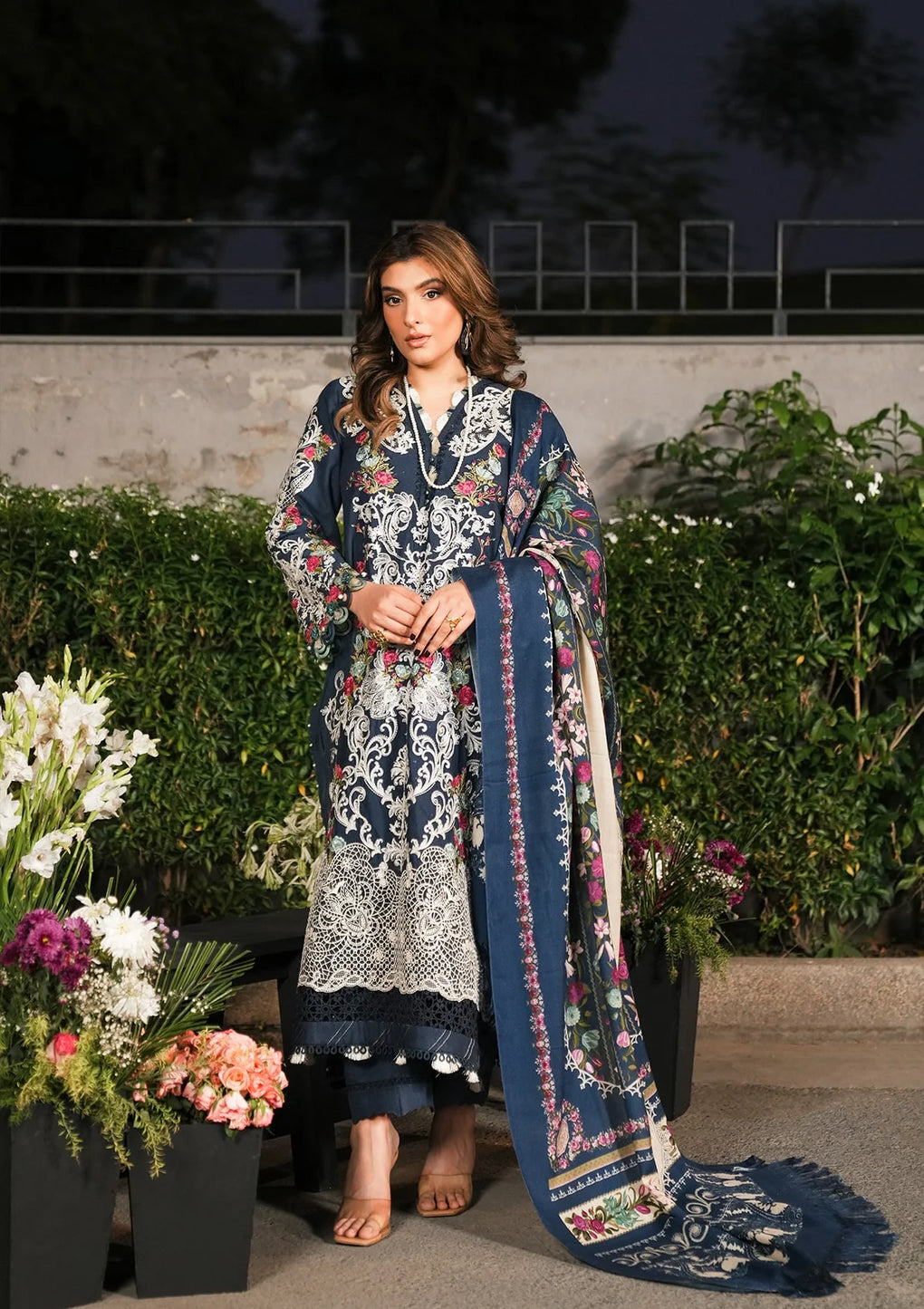 Elaf Premium | Winter Pashmina Shawl Collection | EPW-6B Moonlit Promises -  Elaf Premium Ladies Clothes - Original Designer Dress - House of Maryam
