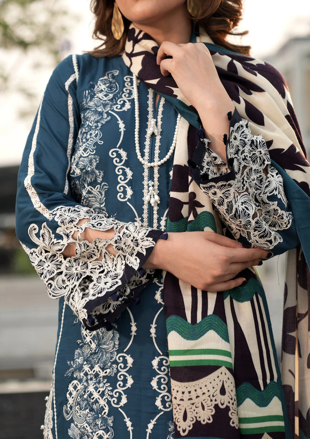 Elaf Premium | Winter Pashmina Shawl Collection | EPW-1B Heartfelt Whisper -  Elaf Premium Ladies Clothes - Original Designer Dress - House of Maryam
