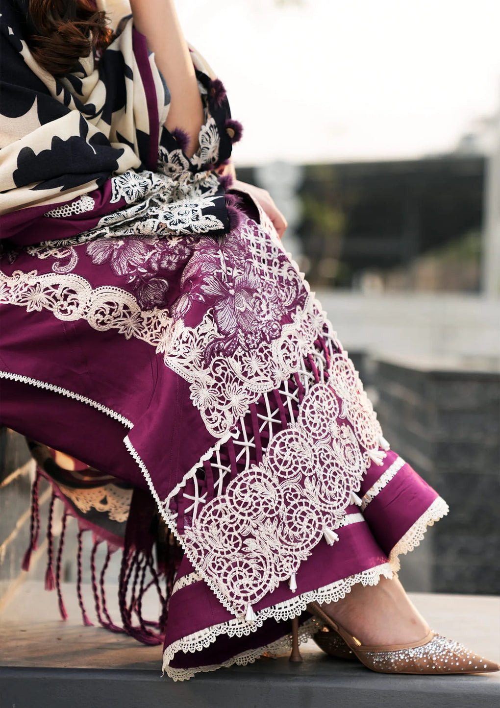 Elaf Premium | Winter Pashmina Shawl Collection | EPW-1A Infinite Love -  Elaf Premium Ladies Clothes - Original Designer Dress - House of Maryam