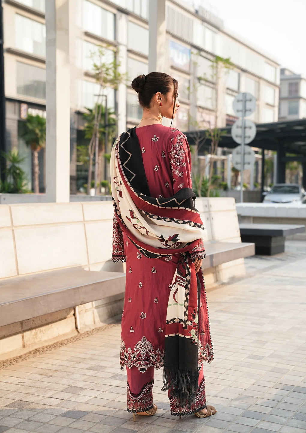 Elaf Premium | Winter Pashmina Shawl Collection | EPW-5A Sweetest Kiss -  Elaf Premium Ladies Clothes - Original Designer Dress - House of Maryam